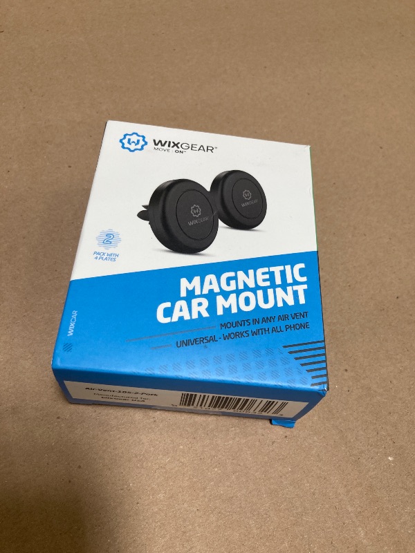 Photo 1 of Magnetic Phone Holder for Car, WixGear [2 Pack] Universal Air Vent Magnetic Phone Mount for Car, Car Phone Holder Mount for Cell Phones and Mini Tablets with 4 Metal Plates