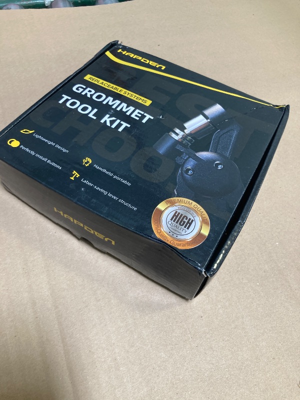 Photo 1 of HAPDEN Grommet Tool Kit, 3/8 inch Handheld Eyelet Kit Manual Grommet Press Machine with 500 pcs 10 mm Grommets