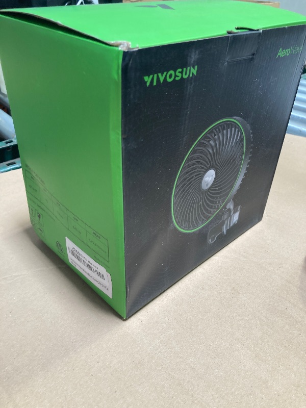 Photo 1 of VIVOSUN AeroWave E6 Grow Tent Fan 6”, EC Motor, Smart Wifi Control, US Patented Auto Oscillating Clip fan, Weatherproof IP-54, Strong Airflow but Quiet for Hydroponic Ventilation Circulation, 1-Pack
