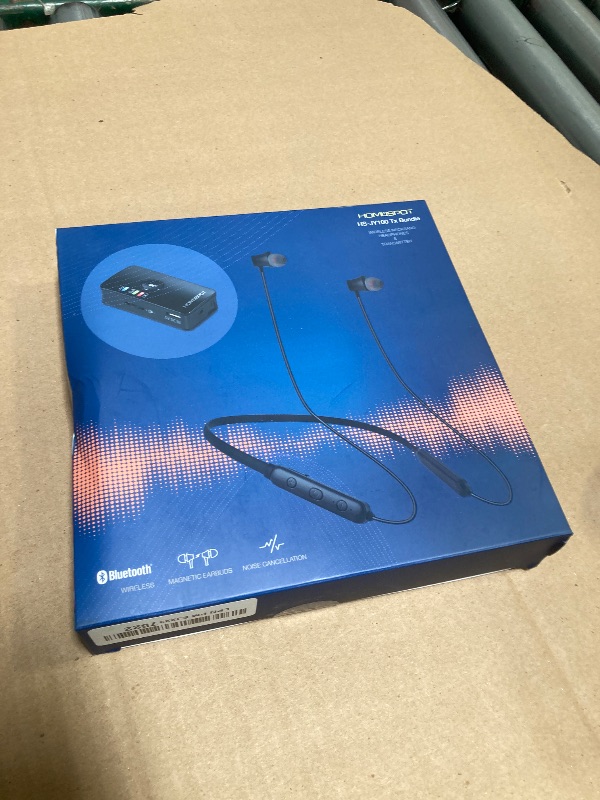 Photo 1 of HomeSpot Wireless Neckband Headphones for TV Watching with Bluetooth 5.3 aptX LL Transmitter No Delay Lightweight High Volume Ideal for Seniors 3.5mm Aux RCA TOSLINK Optical