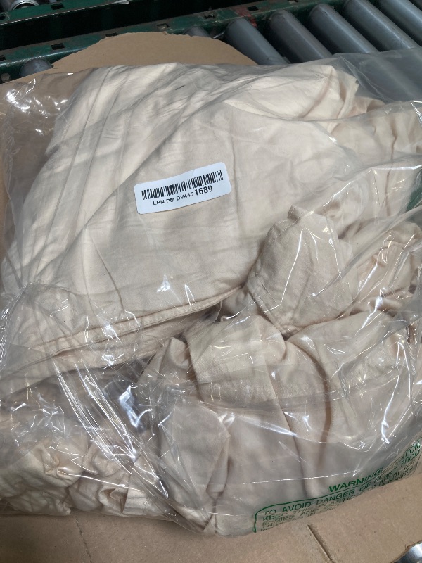 Photo 1 of Double Stitch 100% Organic Cotton Duvet Cover - Soft 3 Piece Bedding Set King Size, 300 TC Luxury Hotel Sateen Weave, GOTS Certified Long Staple Cotton, Made in India, Beige