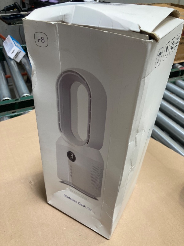 Photo 1 of Desk Fan,13 Inch Portable Bladeless Fan, Small Quiet Office Fan with 106° Oscillating, 3 Speeds & Night light, LED Display, Button Control, Personal Table Fan for Bedroom, Office, Home, Study Room