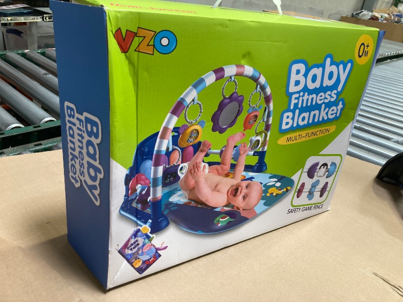 Photo 1 of Babyeap Baby Gym Play Mat 3 in 1 Fitness Rack with Music and Lights Fun Piano Baby Activity Center,Pink
