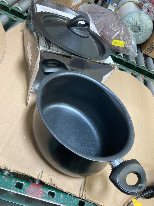 Photo 1 of Bialetti 5.5 Quart Pasta Pot with Strainer Lid, Charcoal – Elongated Oval Pot for Longer Spaghetti, Lasagna, Penne & Farfalle Noodles, Heat Resistant Handles & Nonstick Interior, Large Pot for Cooking