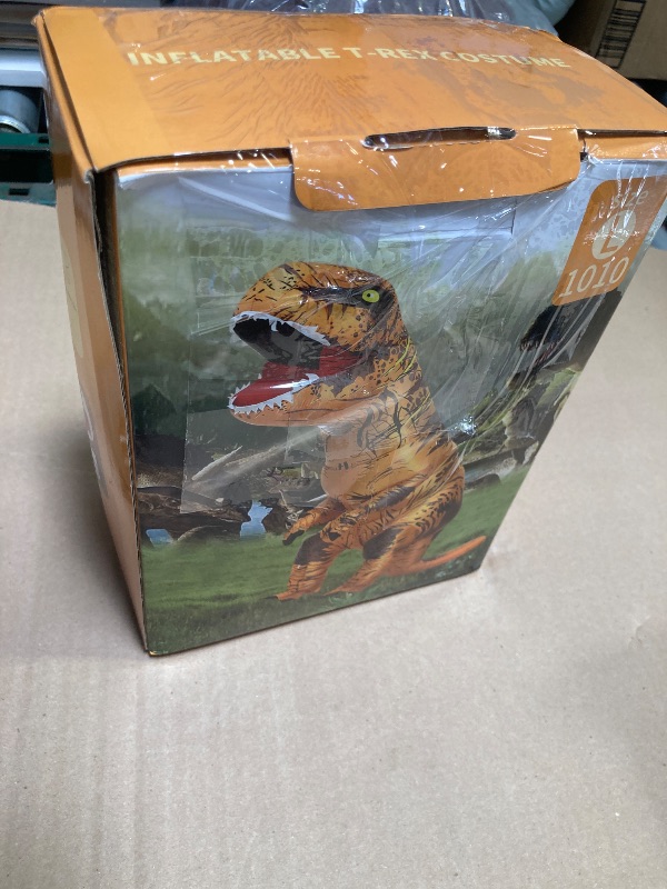 Photo 1 of miwhse Inflatable Dinosaur Costume Adult Fancy Dinosaur Suit Blow up Trex Costume Full Body Dino Costume For Halloween Cosplay Party