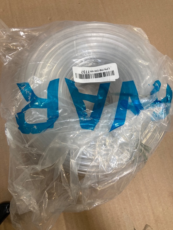 Photo 1 of Generic Clear Flexible PVC Vinyl Tubing 1/4-Inch ID x 3/8-Inch OD x 100-ft Length, VF-250-UV100-BPA