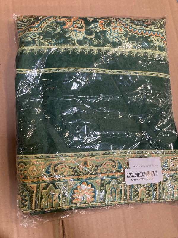 Photo 1 of Zelladorra Futon Mattress Cover, Zippered Japanese Floor Mattress Protector, Machine Washable (Bohemian Green, Full)