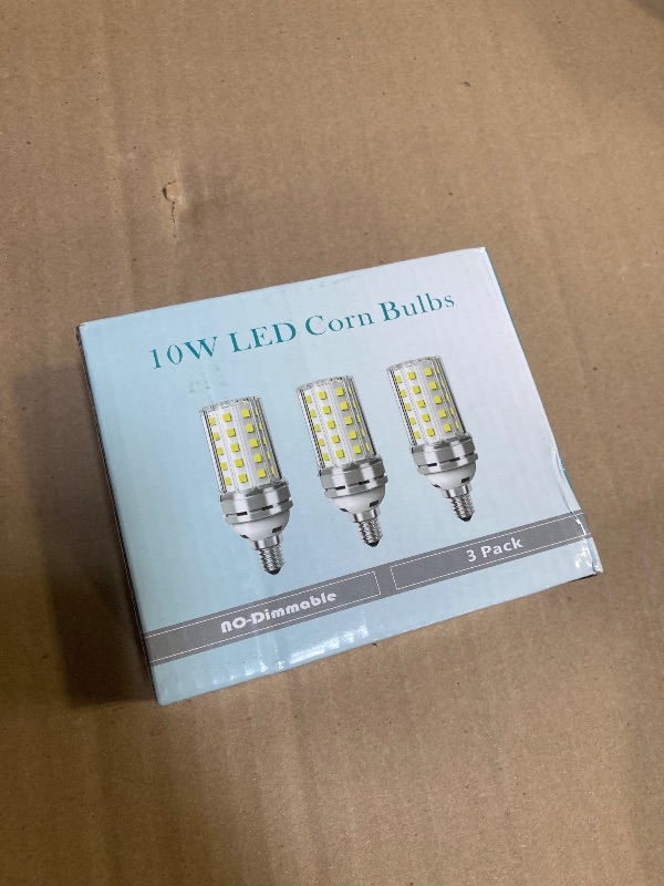 Photo 1 of HAONIULED Light Bulb, 10W 5000K Cool Daylight White, 100W Equivalent Light Bulbs, 1100 Lumens Non-Dimmable LED Bulb, E12 Standard Base, Energy Efficient 3-Pack