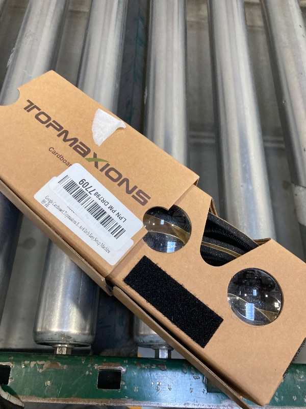 Photo 1 of Google Cardboard,Topmaxions 3D VR Virtual Reality DIY VR Headset for 3D Movies and Games Compatible with Android & Apple Up to 6 Inch Easy Setup Machine