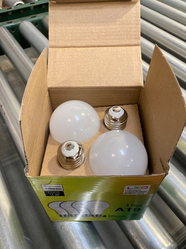Photo 1 of CFMASTER A19 LED Light Bulb, LED Bulbs 100 Watt Equivalent, 3000K Warm Light Bulbs, 1500 Lumens, E26 Standard Base Lightbulb, Non-Dimmable 15 Watt Soft White Bulbs for Home, ETL Listed(4-Pack)