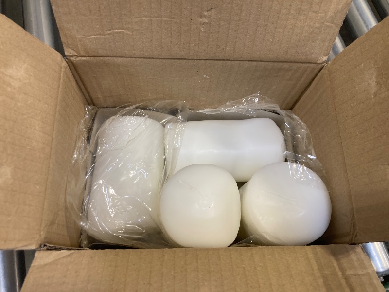 Photo 1 of Stonebriar Unscented White Tall Pillar Candles, 65 Hour Burning Candle Pillars, Perfect for Decor, Weddings, Emergencies 3" X 6", 6 count