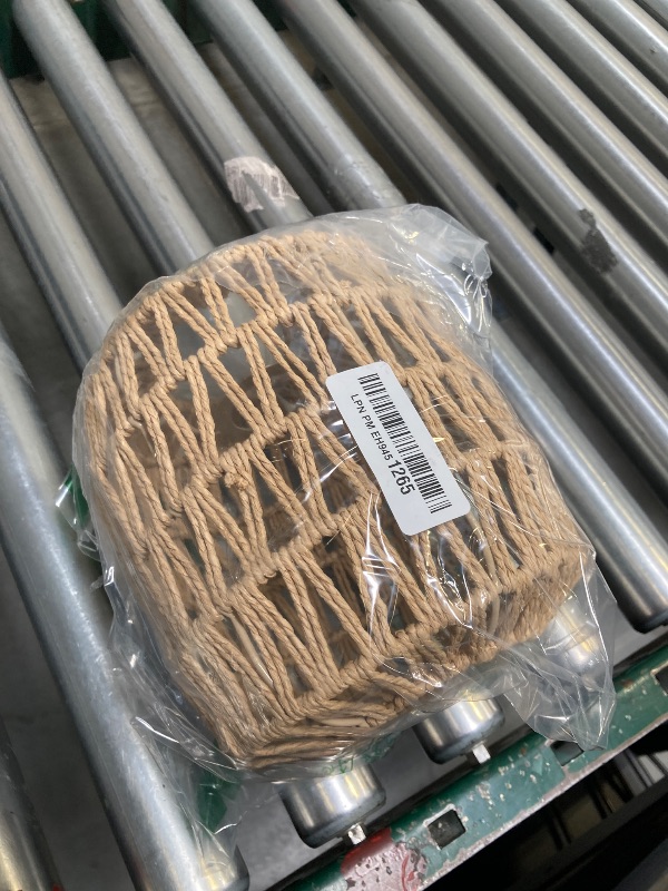 Photo 1 of Simulated Rattan Lamp Cover Handmade Woven Chandelier Vintage Lampshade Home Decor Hanging Pendant Bedroom Livingroom Supplies