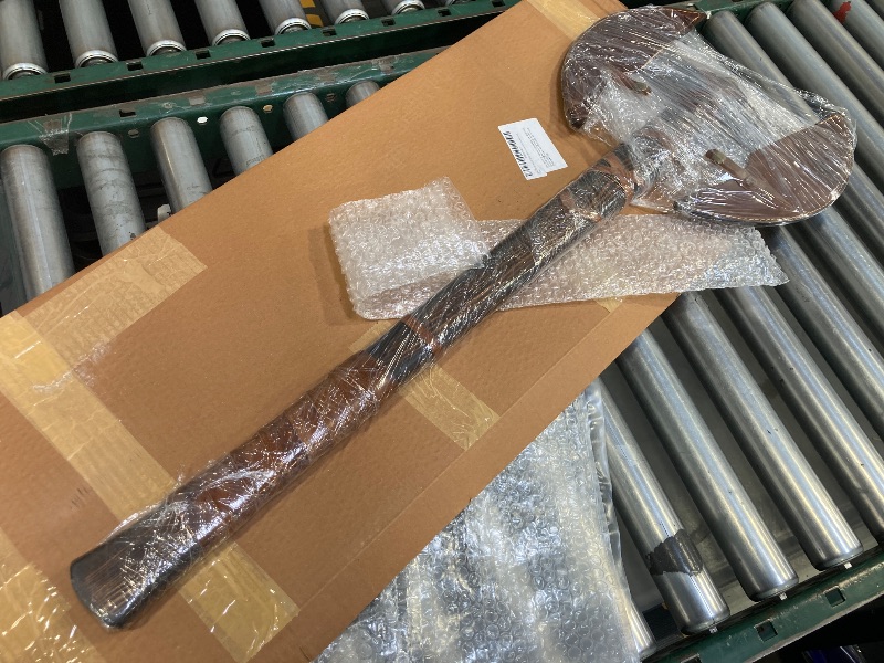 Photo 1 of Double Headed Carbon Steel Viking Bearded Axe with Wooden Handle - Scandinavian Style Axe, Norse Axe