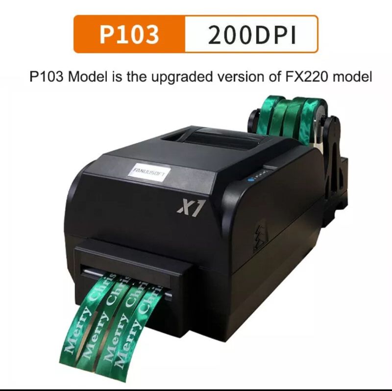 Photo 1 of Fanuusoft X1 P103 - Silk Ribbon Printing Machine Thermal Transfer Printer 1 Row