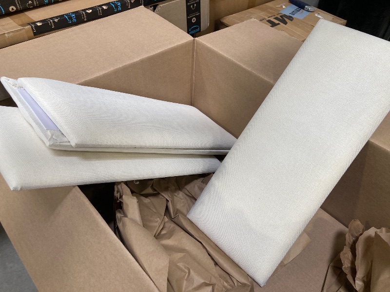 Photo 1 of 4 PACK FOAM BED HEADBOARD PADS WITH ADHESIVE, CREAM, 10 X 23 INCH