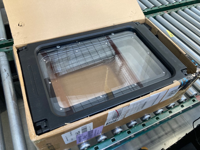 Photo 1 of Jalove Acrylic Dog Playpen Indoor, 8 PCS Plastic Puppy Playpen with Door, Clear PlayPen for Dog Cat Rabbit Ferret, Easy Assemble Pen, Preferable Small Cage, Black, 33.5" L x 33.5" W x 24" H