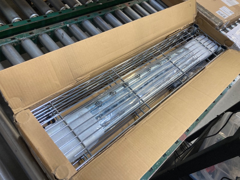 Photo 1 of  Shelving Inc. 8" d x 36" w Chrome Wire Shelving with 3 Tier Shelves, Weight Capacity 800lbs Per Shelf 
