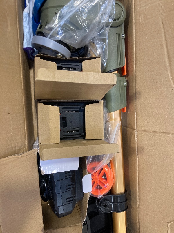 Photo 1 of WeGofly 12-Inch Cordless String Trimmer & Edger, (2 x 21V 6.0Ah Electric Brush Cutter Battery Powered), with Auxiliary Bracket, Side Ball, 90° Rotary Head, Telescopic Handle, 3 Cutting Methods