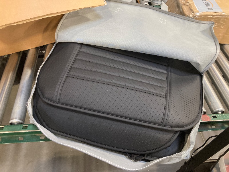 Photo 1 of Sunny color Universal Leather Car Seat Covers Full Set, Car Seat Cushion Covers Protector for Cars SUV Pick-up Truck Van Interior Accessories(Black)