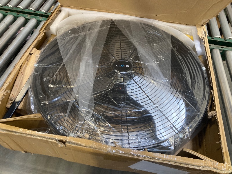 Photo 1 of CCGIRU 24" High Velocity Industrial Drum Fan, 8500 CFM 3-Speed Heavy Duty Metal Black Shop Fan for Warehouse, Workshops, Garage, Factory and Basement - UL Safety Listed