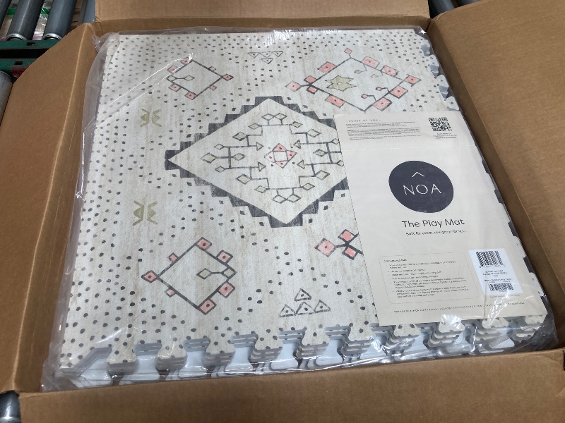 Photo 1 of House of Noa Baby Play Mat – 4x6 Oat Ula – Set of 6 Tiles – Cushioned EVA Foam Play Mat for Floor, Soft Interlocking Baby Crawling Mats for Hard Floors