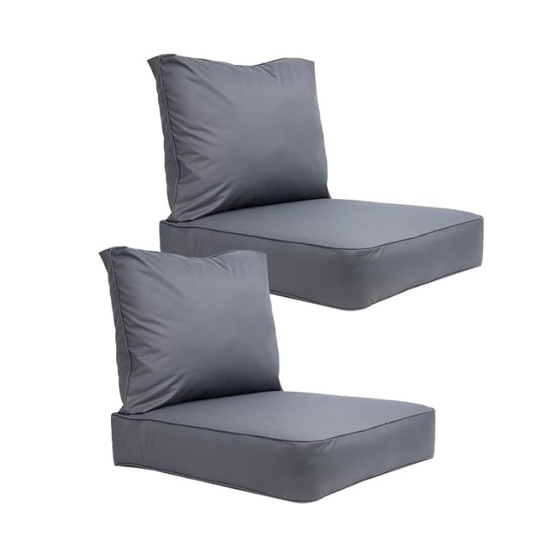 Photo 1 of Covers & All Outdoor Seat Cushion Set (Seat + Back) for Patio Furniture, Pack of 2, Water Repellant Replacement Chair Cushions (Charcoal Gray, 24"x24"x5")