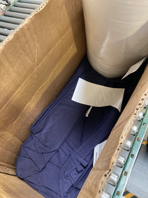 Photo 1 of Sundale Outdoor Olefin Deep Seat Cushion Set of 2, Patio Chair Cushion and Pillow, Water-Resistant Sectional Sofa Pad with Straps Navy Blue, 23 x 26 x 4 Inches