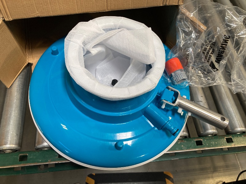 Photo 1 of U.S. Pool Supply® Professional Swimming Pool Leaf Terminator Vacuum - 15" Body, 8 Pressure Jets, 4 Rotating Wheels, 3 Perimeter Brushes, 2 Leaf Bags 