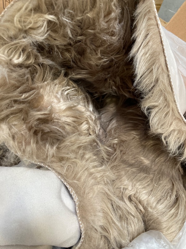 Photo 1 of LARGE FAUX FUR HOME AREA RUG, BROWN, SIZE NOT DISPLAYED
