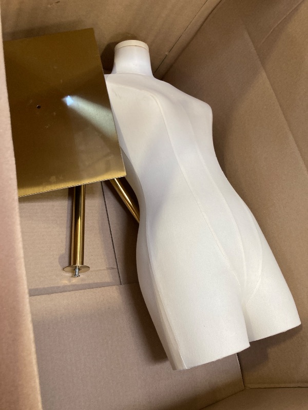Photo 1 of Mannequin, Full Figure Woman Body Dress Form with Metal Base, Manikin Body Torso for Clothing Store Window Mannequins Clothing Dresses Jewelry Displays and Designs,White