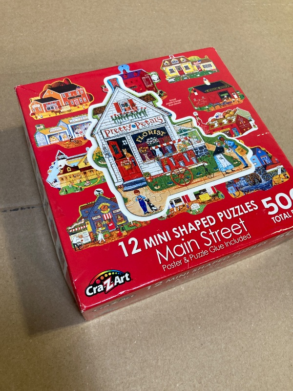 Photo 1 of RoseArt - Mini-Shaped - Main Street - 500 Piece Jigsaw Puzzle for Adults