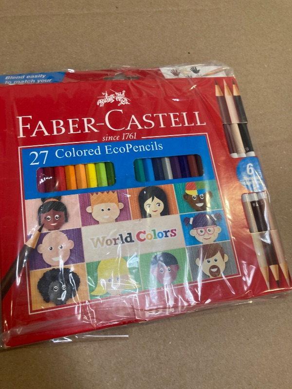 Photo 1 of Faber-Castell World Colors Ecopencils, 27 Count - Diverse Skin Tone Colored Pencils For Kids