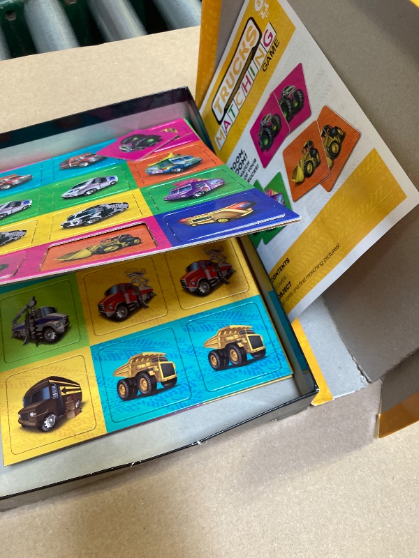 Photo 1 of Hasbro Gaming Trucks Matching Game, Fun Preschool Board Game for 1+ Players, Memory Card Games for Kids, Set, Ages 3+ (Amazon Exclusive)