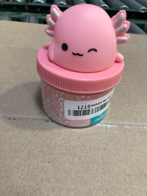 Photo 1 of Original Squishmallows Archie The Axolotl Premium Cloud Slime, 8 oz. Fluffy Cotton Candy Scented, 3 Fun Add Ins, Pre-Made for Kids, Great 6 Year Old Toys, Super Soft Sludge Toy