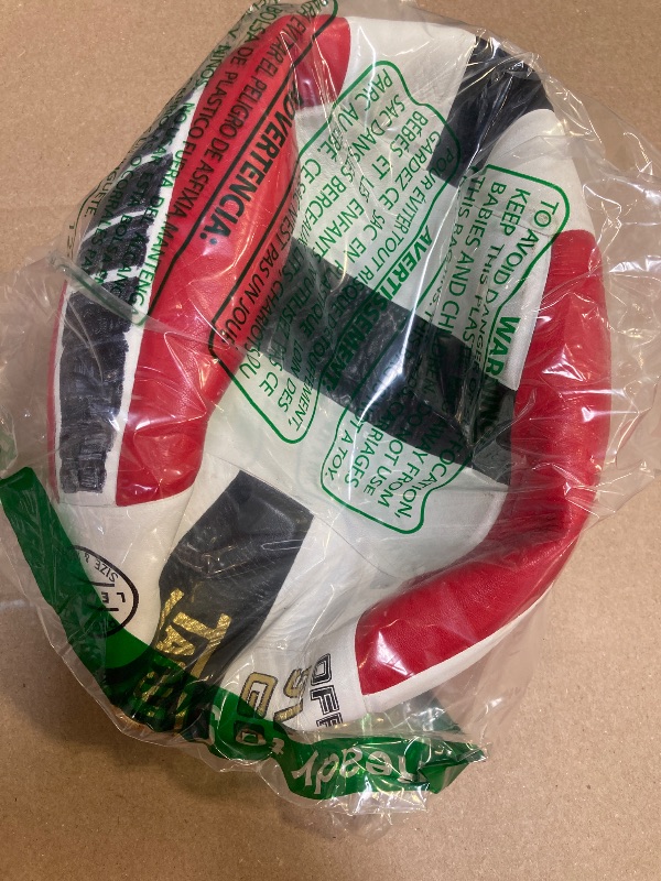 Photo 1 of Tachikara SV5W Gold Competition Premium Leather Volleyball (Scarlet/White/Black)