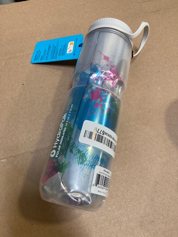 Photo 1 of HydraPak | Polar Bottle - Polar Sport Insulated Water Bottle - BPA-Free, Sport & Bike Squeeze Bottle with Handle (Splash Multi, 700ml / 24oz)