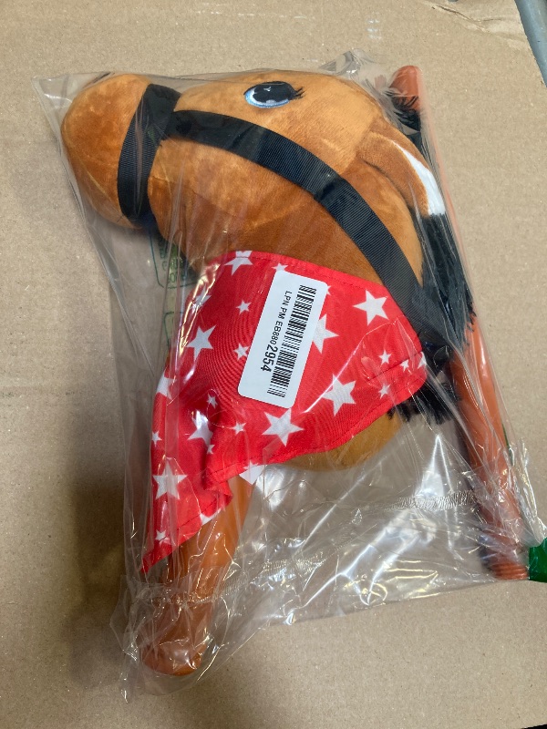 Photo 1 of Ponyland: Music Stick Animal - Brown Horse - Music Button, Sturdy Two-Piece Stick W/Colorful Soft Plush Animal Head, Pretend Play Toy, Kids Ages 3+