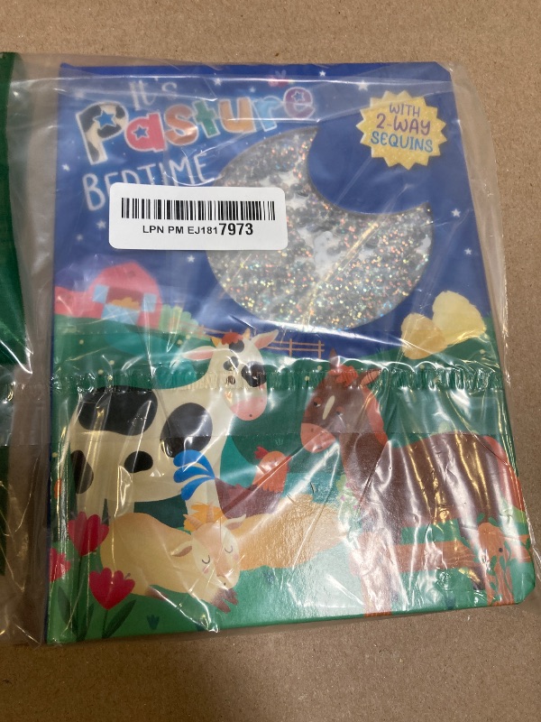 Photo 1 of It's Pasture Bedtime - Children's Touch and Feel Storybook with 2-Way Sequins - Sensory Board Book