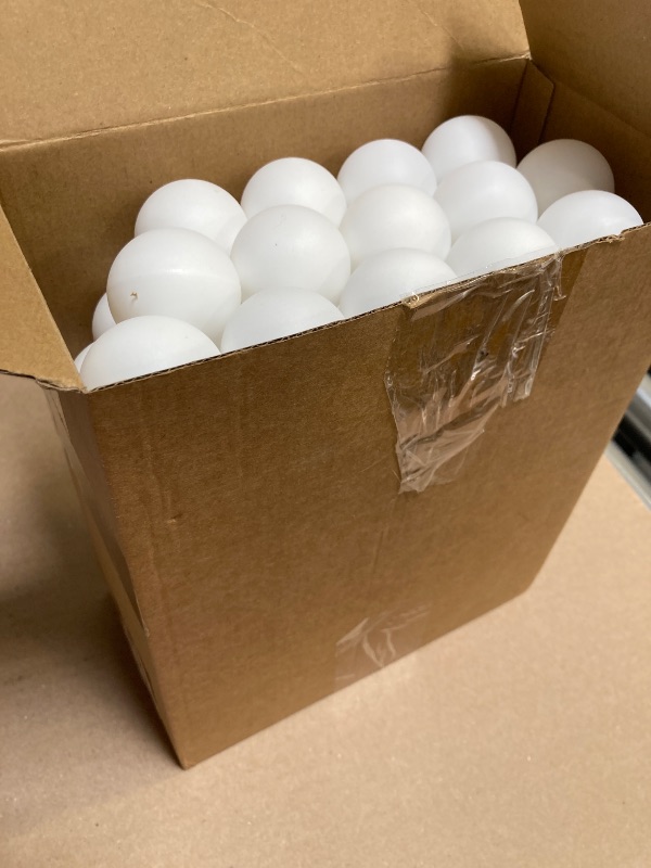 Photo 1 of Hanaive 100 Pack Table Tennis Balls Multi Colored 40mm Plastic Balls Bulk Washable Small Game for Carnival Pool Games, Party Decoration Pet Toy(White)