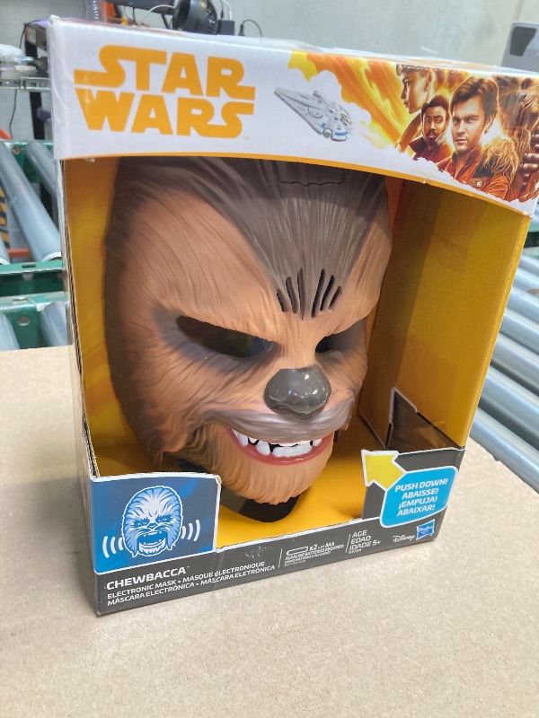 Photo 1 of STAR WARS Movie Roaring Chewbacca Wookiee Sounds Mask, Funny GRAAAAWR Noises, Sound Effects, 5+ (Amazon Exclusive)