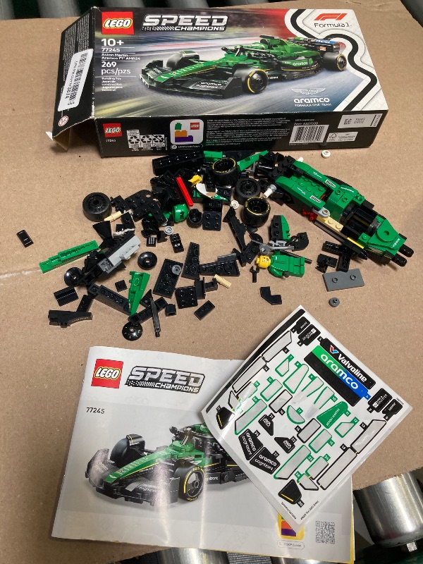 Photo 1 of LEGO Speed Champions Aston Martin Aramco F1 AMR24 Race Car Toy - Building Set for Kids, Boys & Girls, Ages 10+ - Toy Car for F1 Fans - Gift Idea for Birthday - 77245