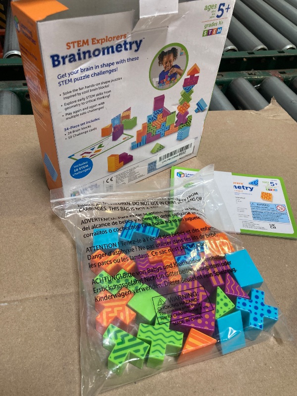 Photo 1 of Learning Resources STEM Explorers Brainometry - 34 Pieces, Ages 5+ STEM Toys for Kids, Brain Teaser Toys and Games, Kindergarten Games,Back to School