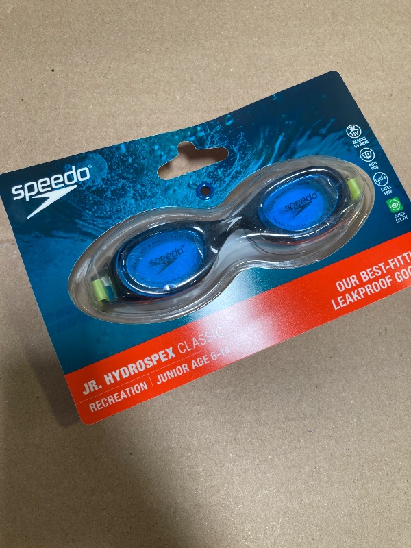 Photo 1 of Speedo Unisex-child Swim Goggles Hydrospex Ages 6-14, Grey/Blue