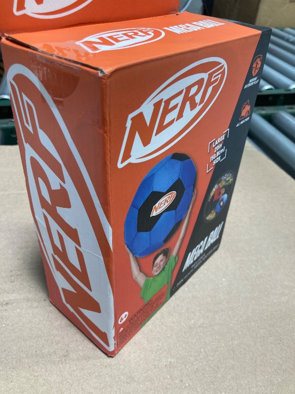 Photo 1 of Nerf Mega Ball - 20" Inch Big Outdoor Kids Kickball, Soccer Ball, Dodgeball for Backyard Games - Giant Multi Sport Toy for Outdoor + Lawn Games - NO Pump Included