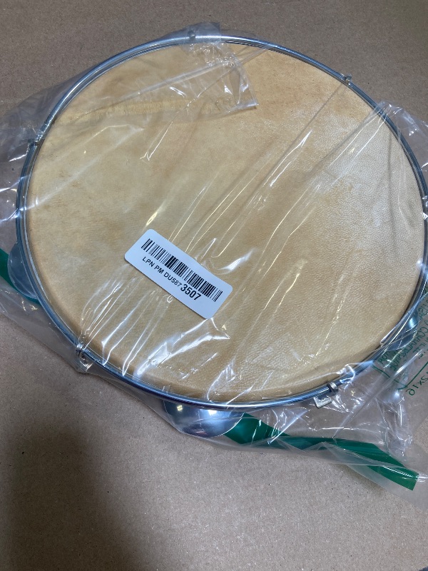 Photo 1 of Capoeira Leather Pandeiro Drum Tambourine Samba Brasil Wood Music Instrument 10"