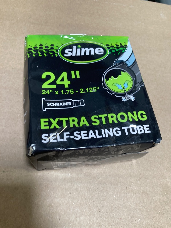 Photo 1 of Slime 30047 Bike Inner Tube with Slime Puncture Sealant, Self Sealing, Prevent and Repair, Schrader Valve, 24"x 1.75-2.125"