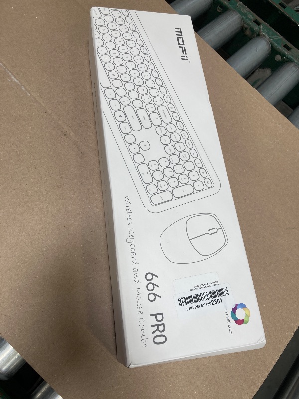 Photo 1 of Mofii Wireless Pink Keyboard and Mouse Combo, 110 Round Keys Full Size Cute Colorful Rabbit Design Wireless Typewriter with OTG Adapter for Mac Windows Laptop Tablet Pink