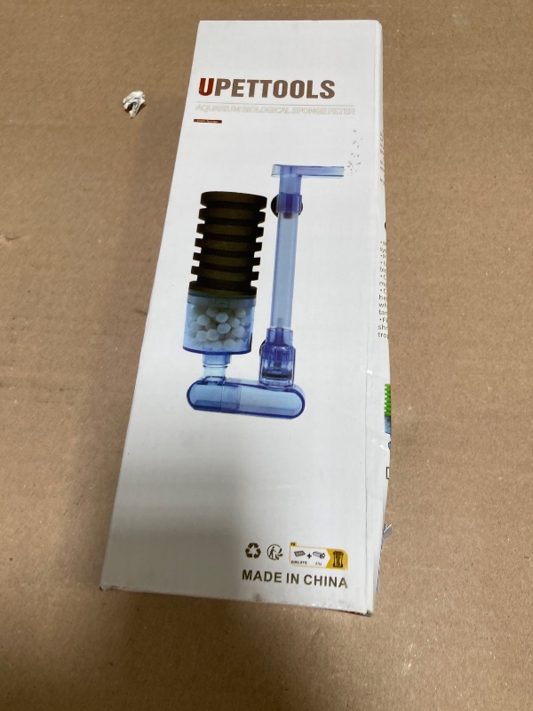 Photo 1 of UPETTOOLS 10-40 Gla Aquarium Sponge Filter Ultra Quiet Aquarium Air Pump Bio Sponge Small Fish Tank Foam Filter Comes with 2 Sponges 2of Bio Ceramic Media Balls