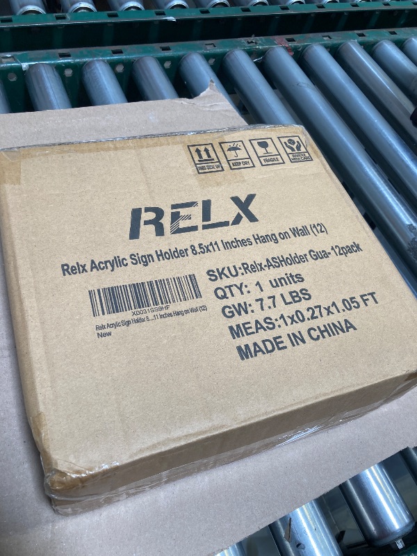 Photo 1 of Relx Acrylic Sign Holder 8.5 x 11, Acrylic Display Stand with Screws and 3M Tape, Wall Mount Clear Frames Plastic Sign Holder for Store, Restaurant (12 Pack)
