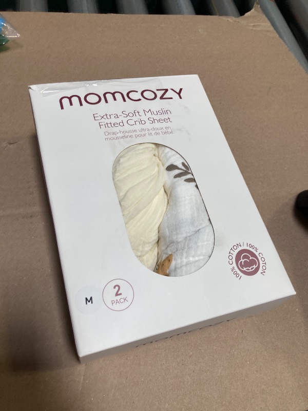 Photo 1 of Momcozy Best Wishes Muslin Standard Fitted Crib Sheets, 52"x28", 2 Pack Soft Breathable Natural Cotton Baby Mattress Sheet, 360° Mattress Wrapping Boys Girls Neutral Toddler Bed Sheet, Farming Joy